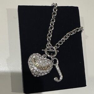 Juicy Couture Silver Heart Pendant Braclet